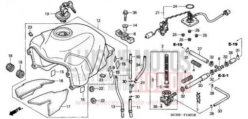 RESERVOIR A CARBURANT XL650V5 de 2005